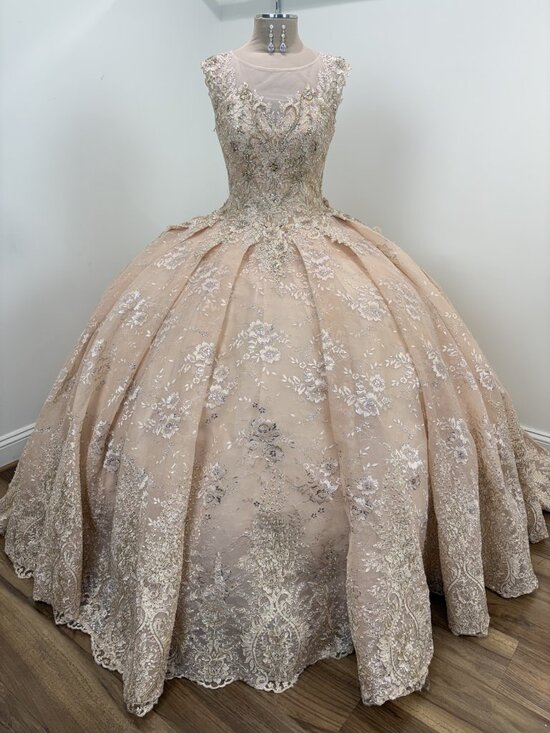Mon Cheri Dresses & Skirts - ✨ LUXURY FOR LESS! Mon Cheri Princesa PR12002 Quinceañera Dress Champagne-Size 8